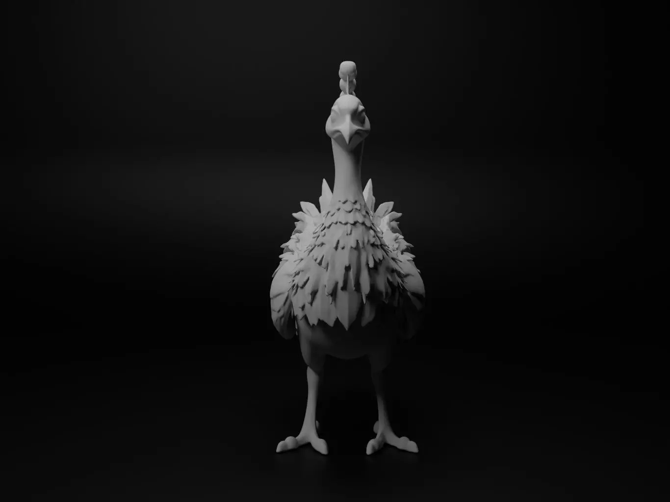 peacock hybrid figure 3D print model_0