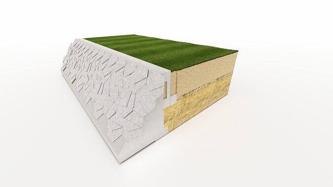 Wall Cross Section Insulation-Park wall detail-6 3D model