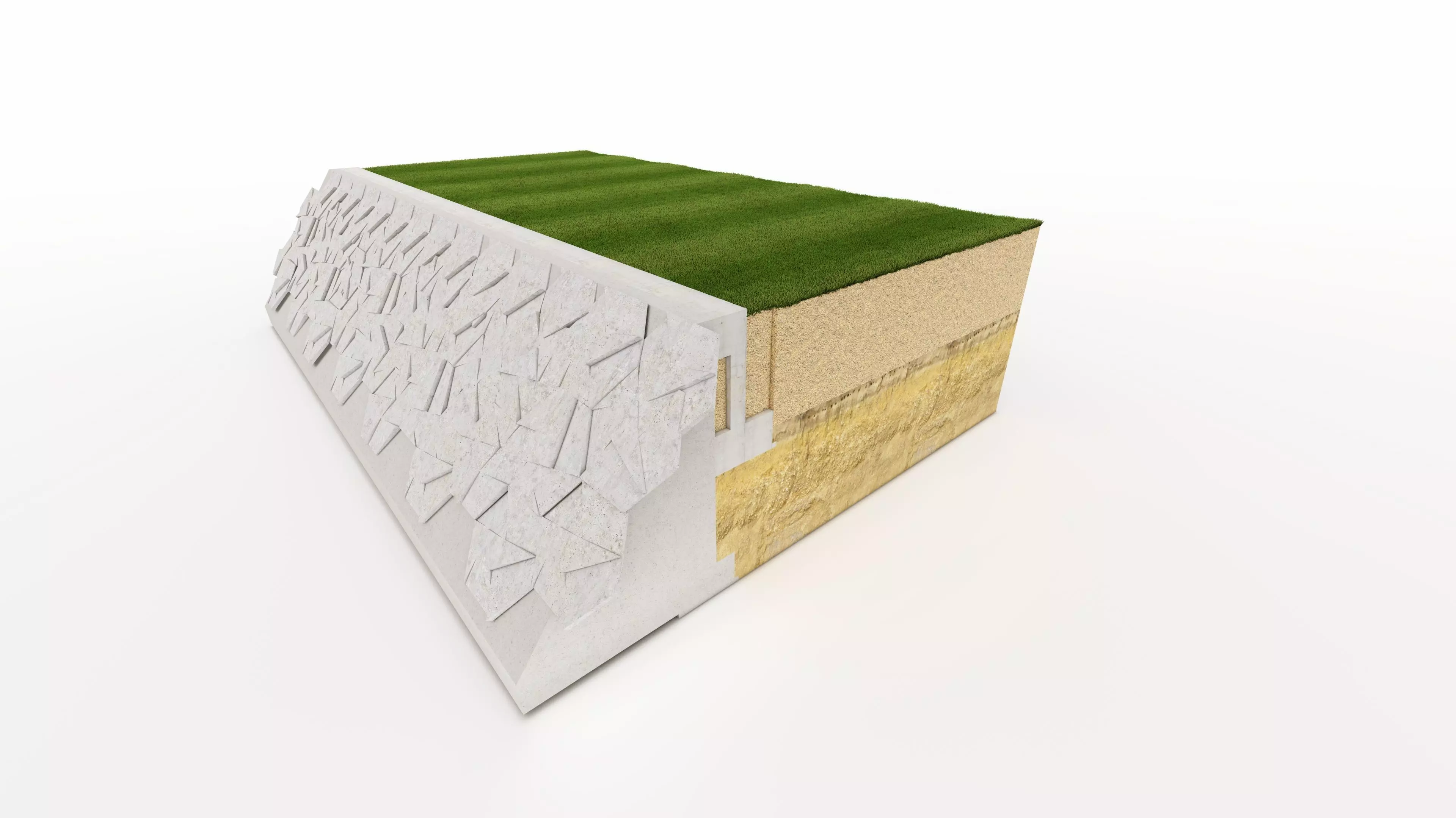 Wall Cross Section Insulation-Park wall detail-6 3D model