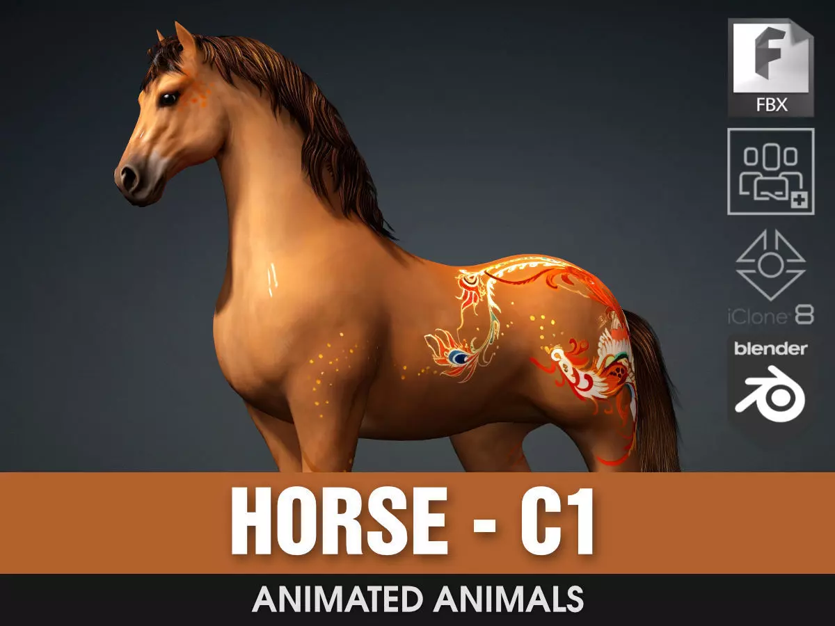 Horse-C1 3D model_0
