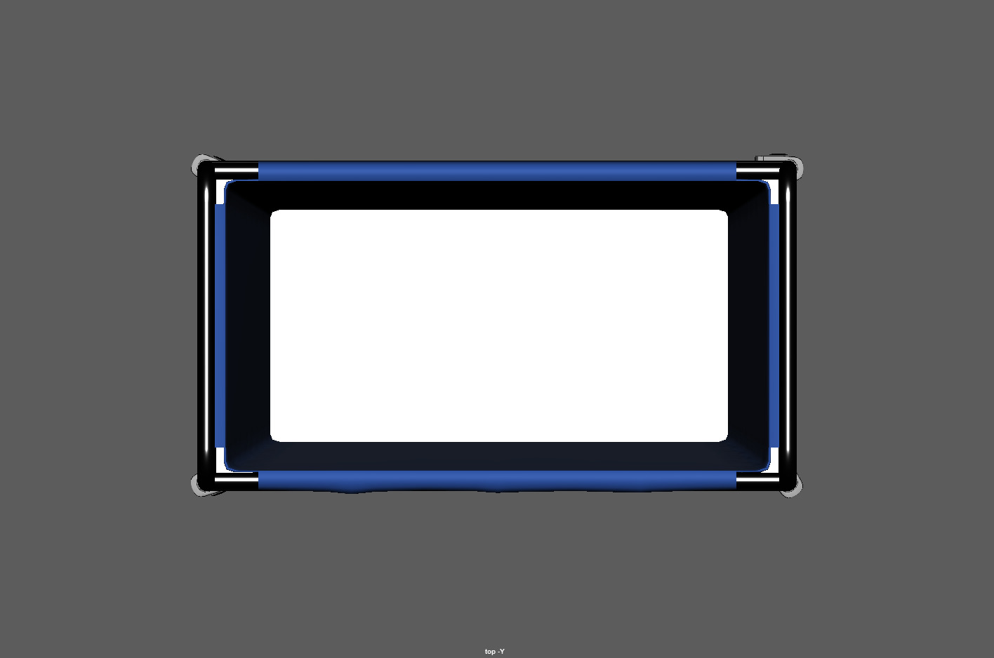 Laundry Cart with Wheels Low-poly 3D model_9