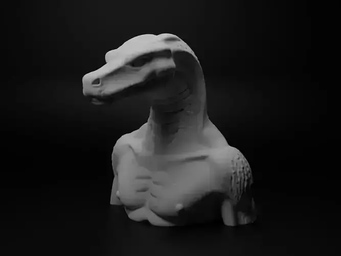 rattlesnake hybrid figure 3D print model