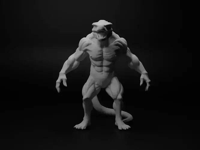 rattlesnake hybrid figure 3D print model