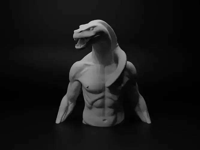 rattlesnake hybrid figure 3D print model