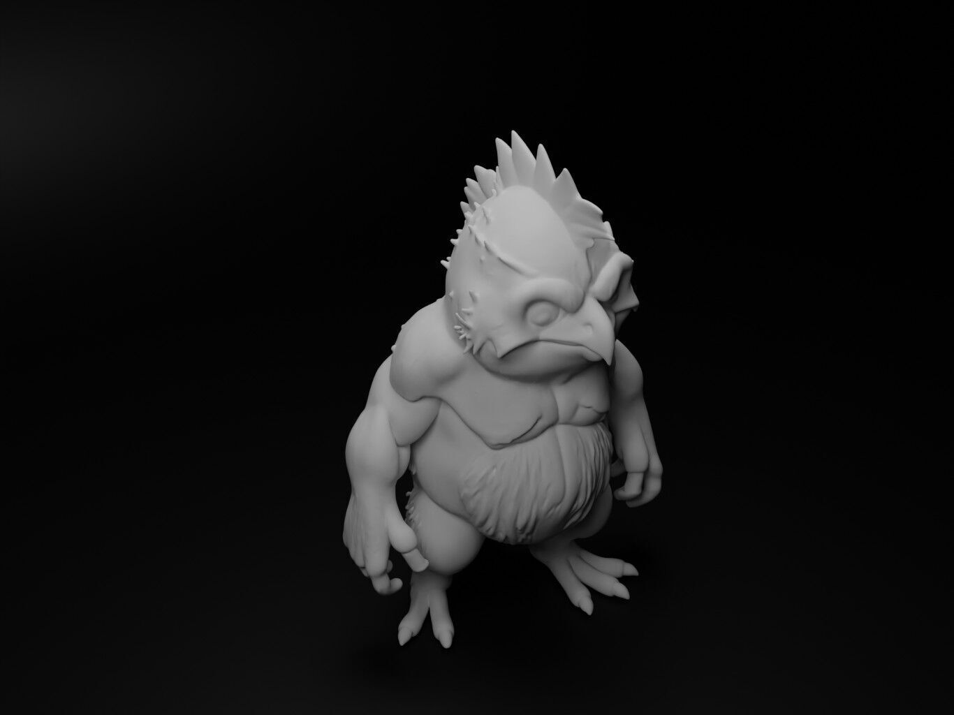 red cardinal hybrid figure 3D print model_2