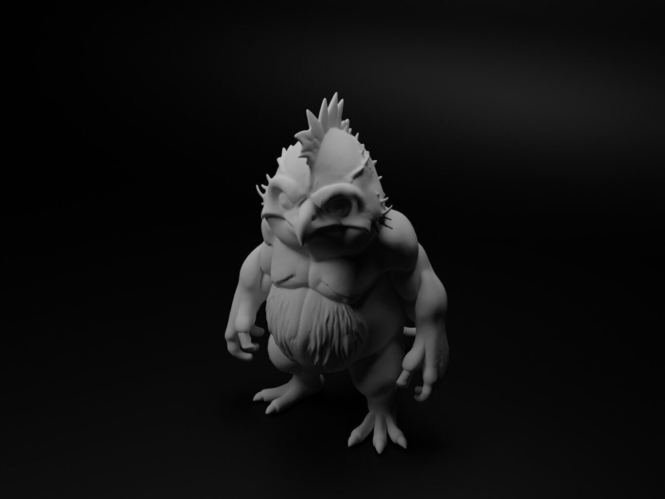 red cardinal hybrid figure 3D print model_1
