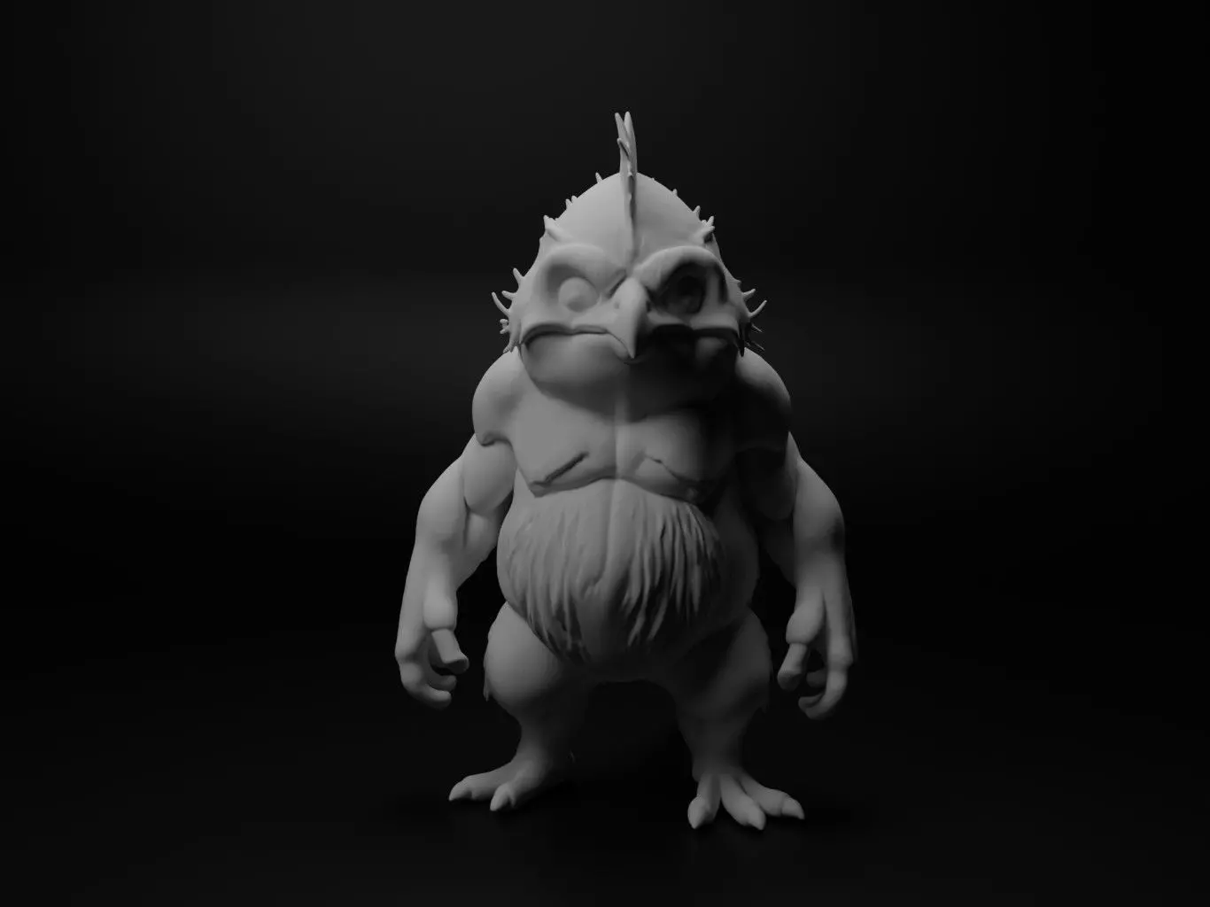 red cardinal hybrid figure 3D print model_0