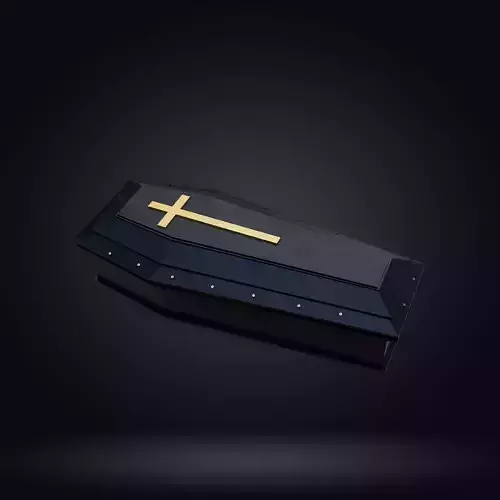 Coffin  Low-Poly 3D Model  Game-Ready  PBR Textured  