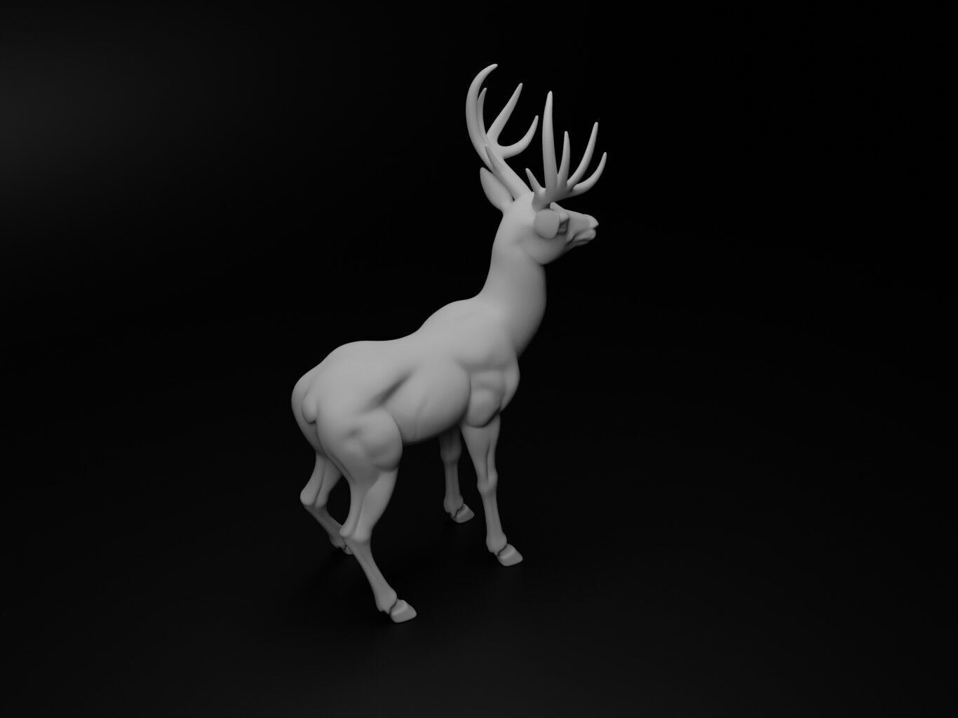 roe deer hybrid figure 3D print model_2