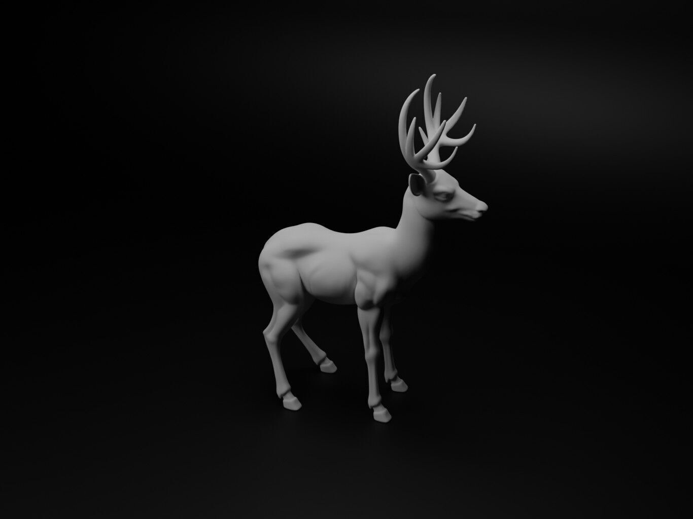 roe deer hybrid figure 3D print model_1