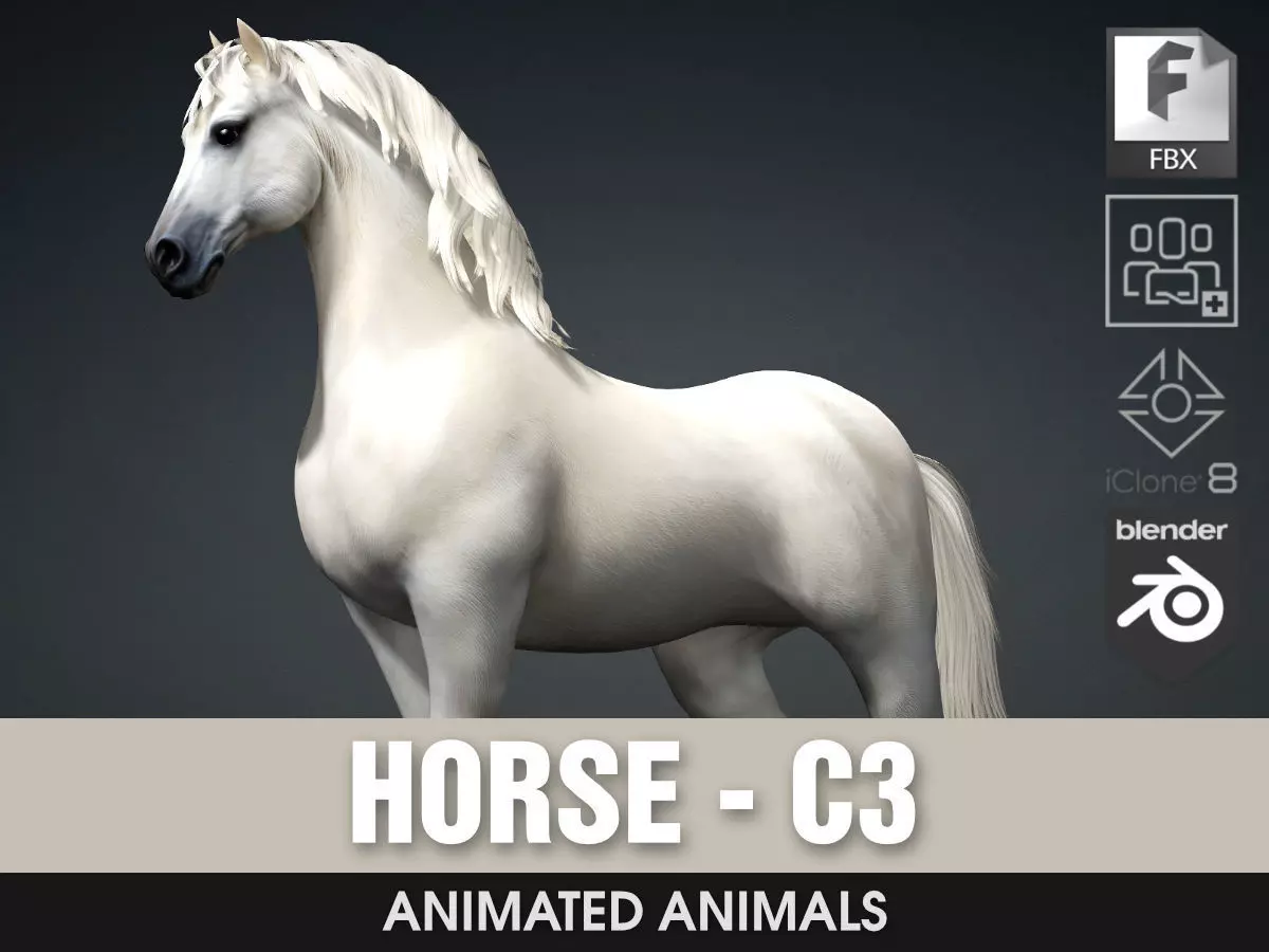 Horse-C3 3D model_0