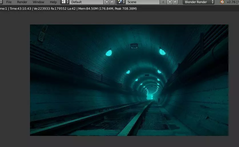 3D underground tunnel Free 3D model_0