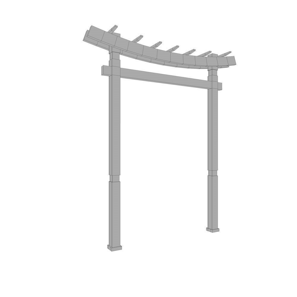 collection of tori gates Low-poly 3D model_6