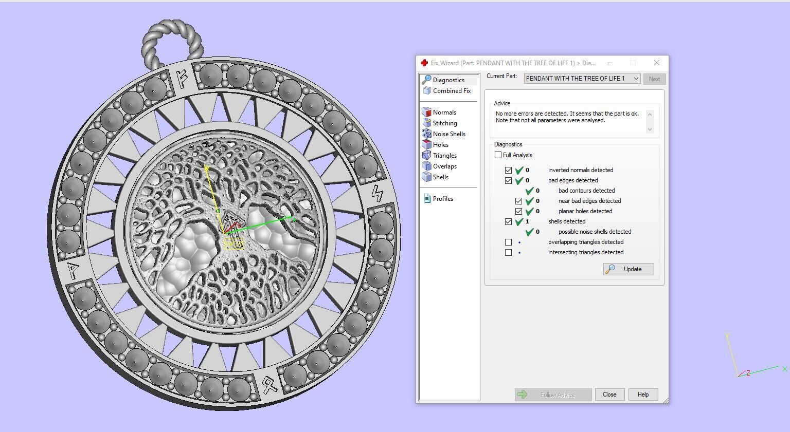 PENDANT WITH THE TREE OF LIFE 3D print model_7
