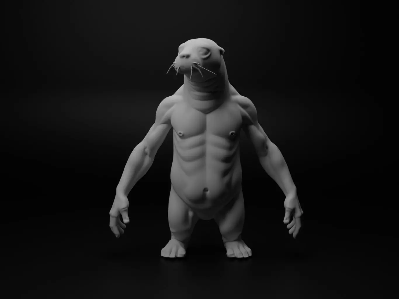 sea lion hybrid figure 3D print model_0