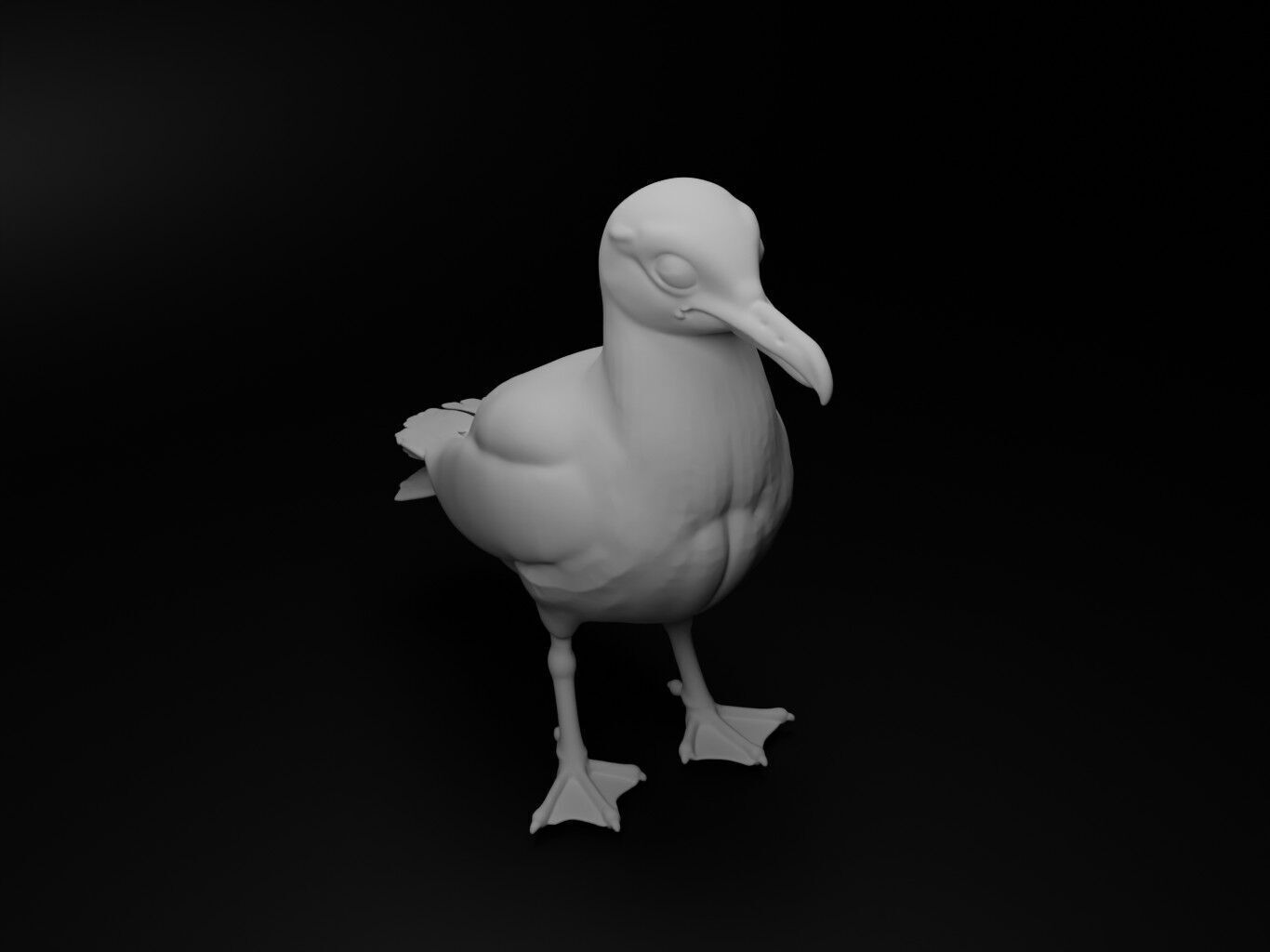 seagull hybrid figure 3D print model_2