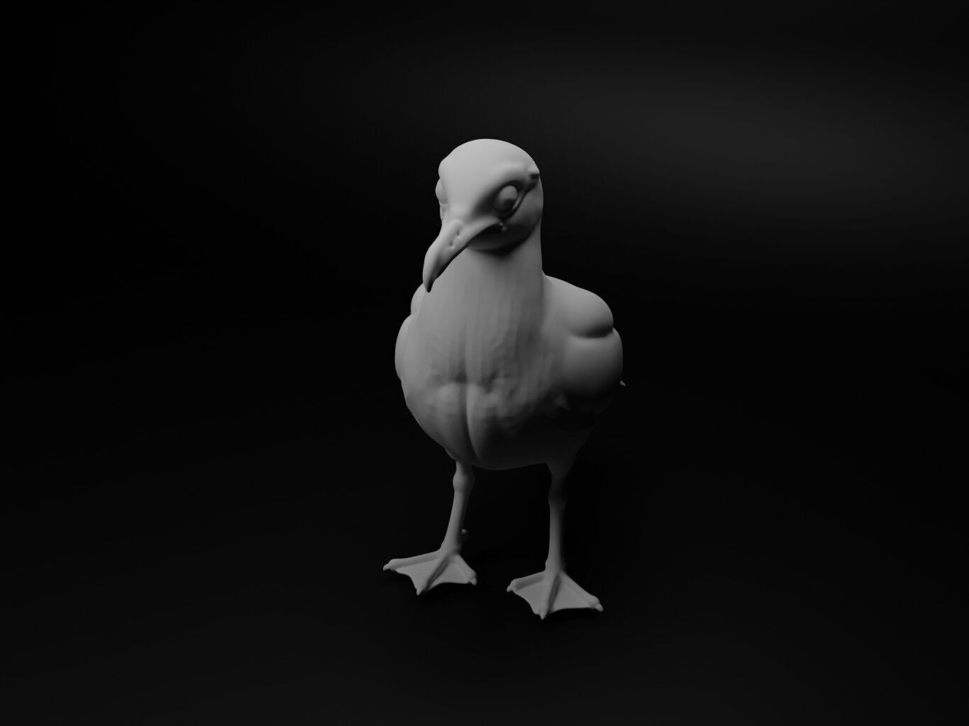 seagull hybrid figure 3D print model_1