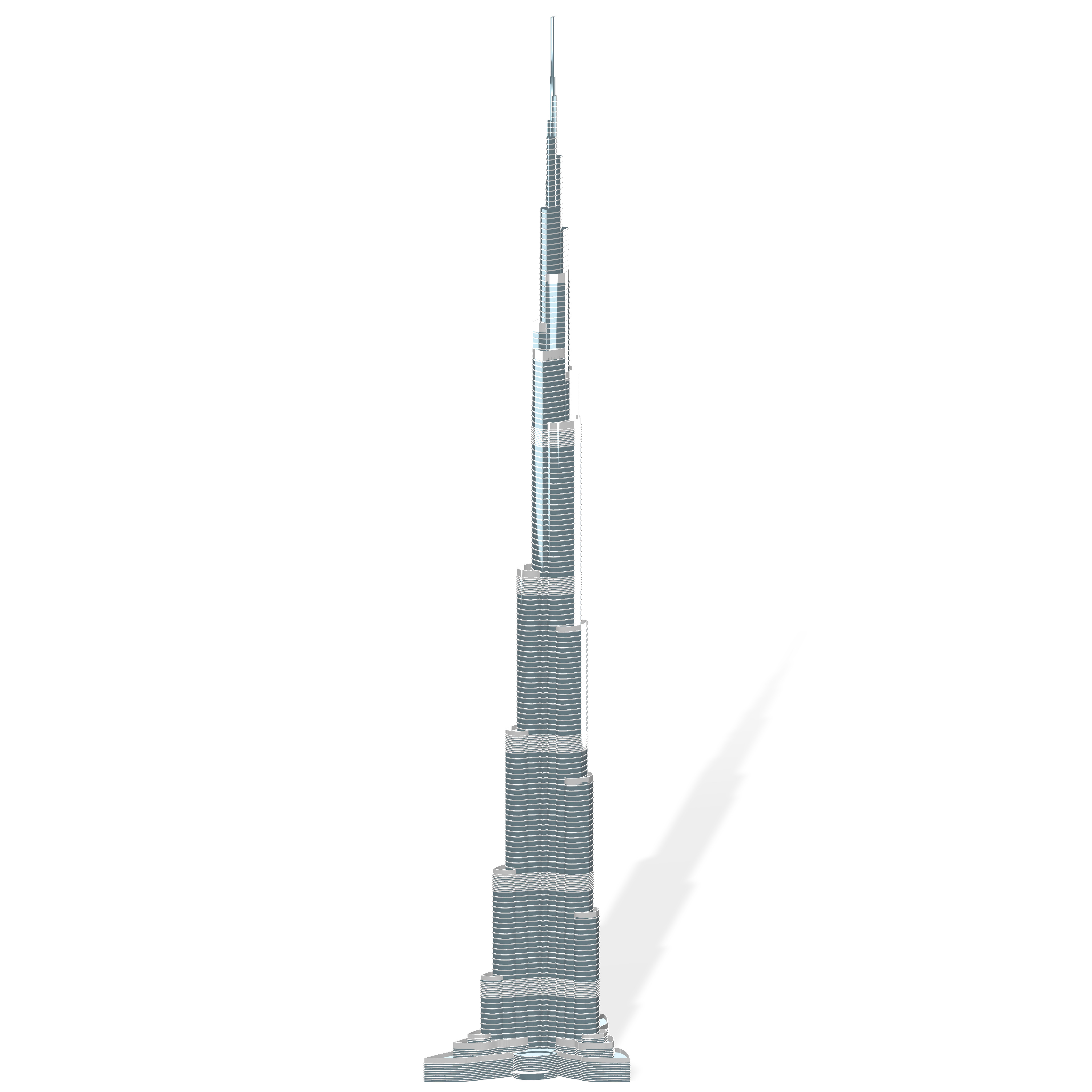 A 3d model of Burj Khalifa 3D model_19