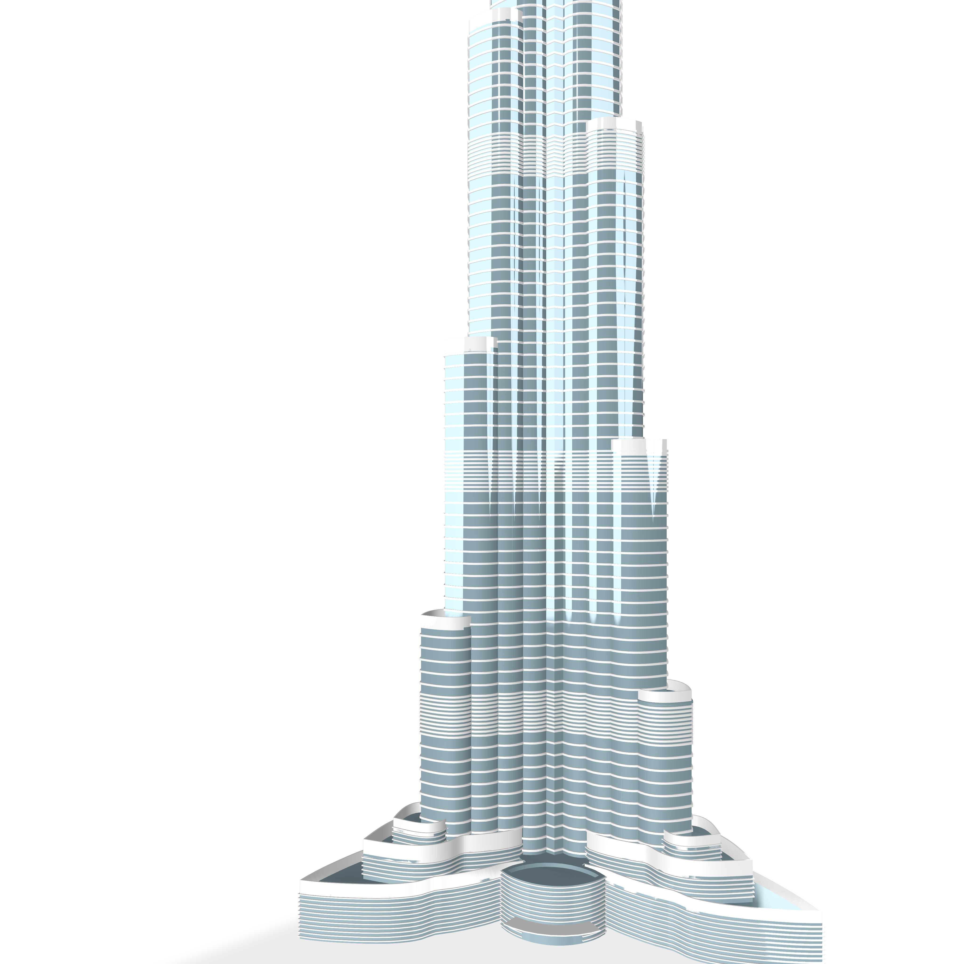A 3d model of Burj Khalifa 3D model_22