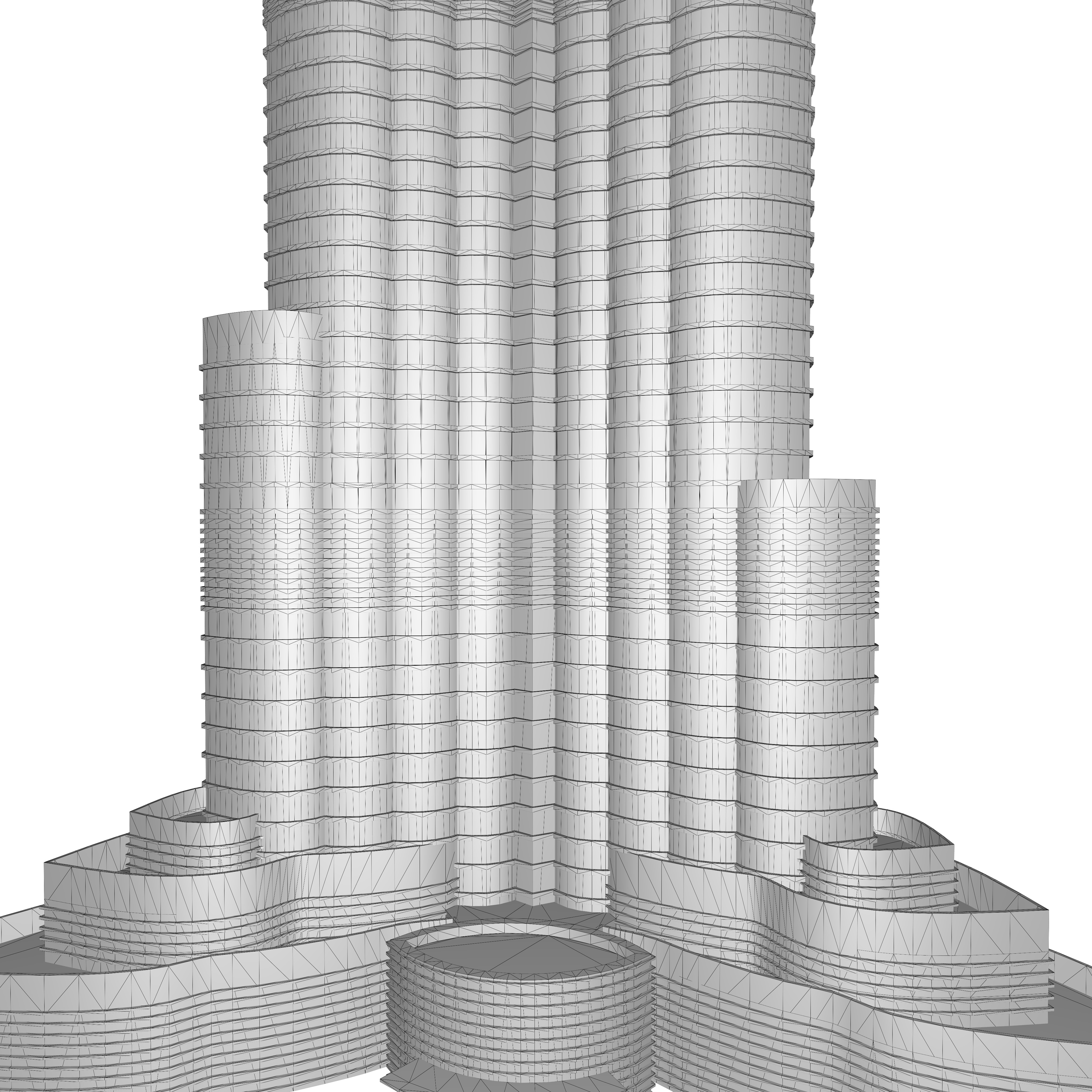 A 3d model of Burj Khalifa 3D model_3