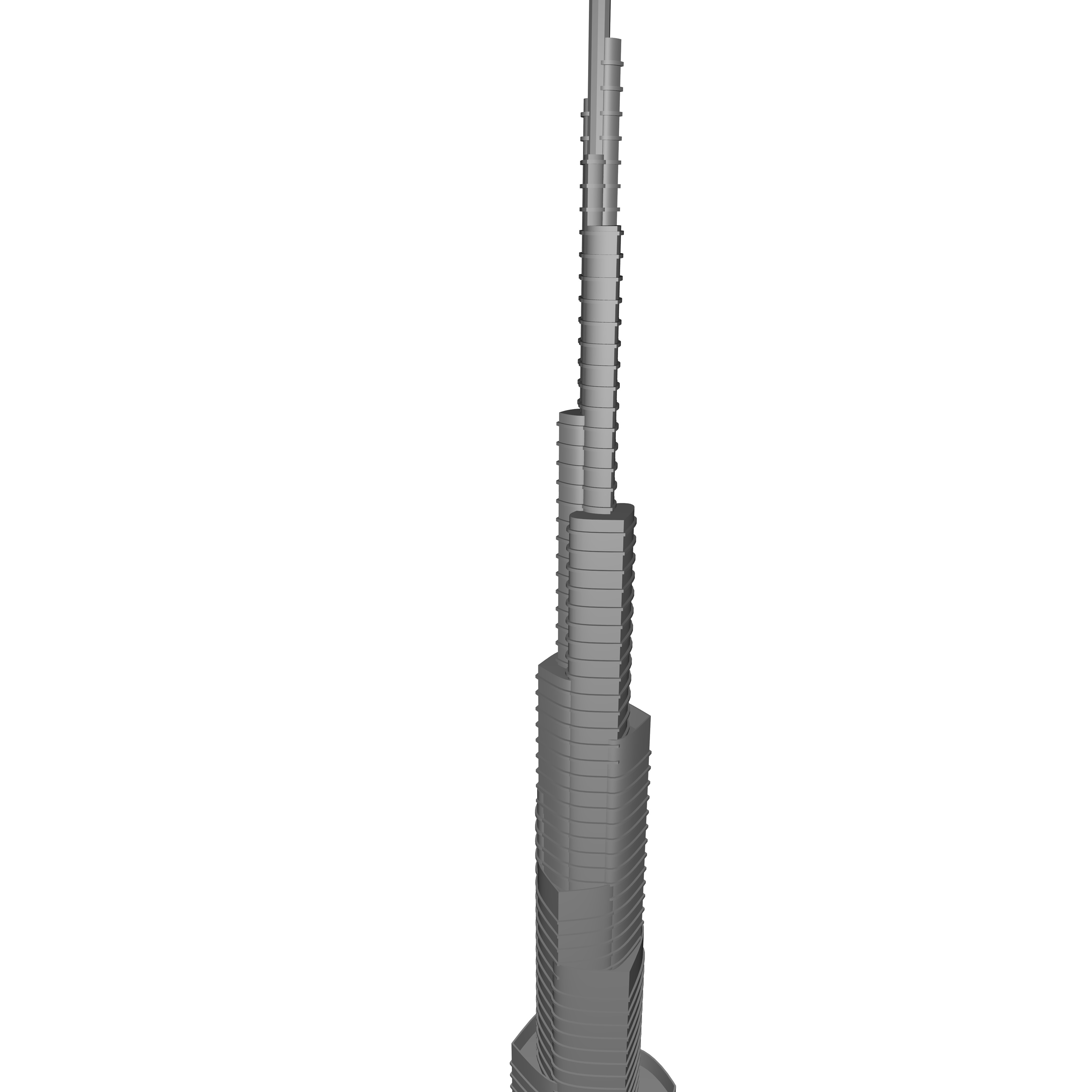 A 3d model of Burj Khalifa 3D model_14