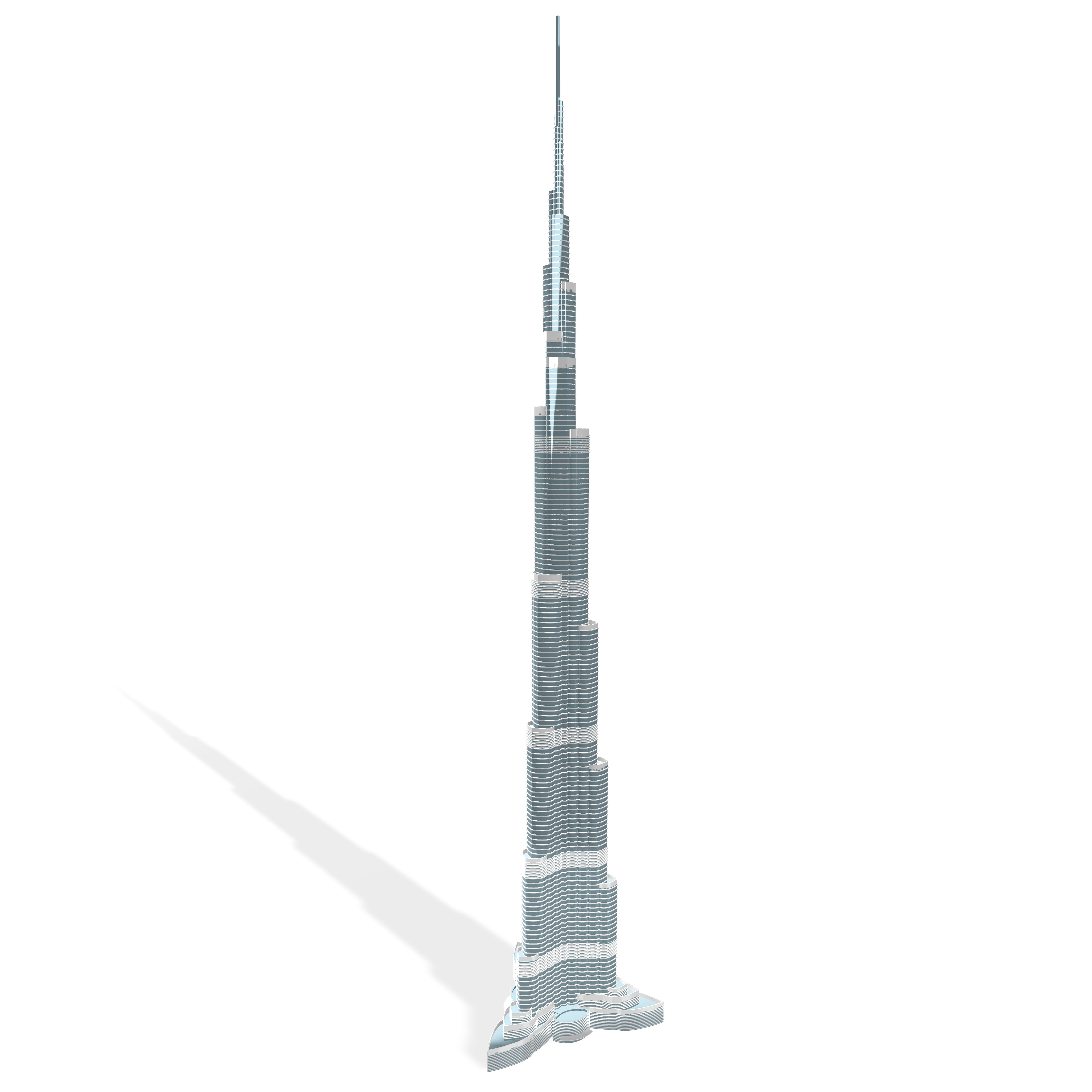 A 3d model of Burj Khalifa 3D model_26