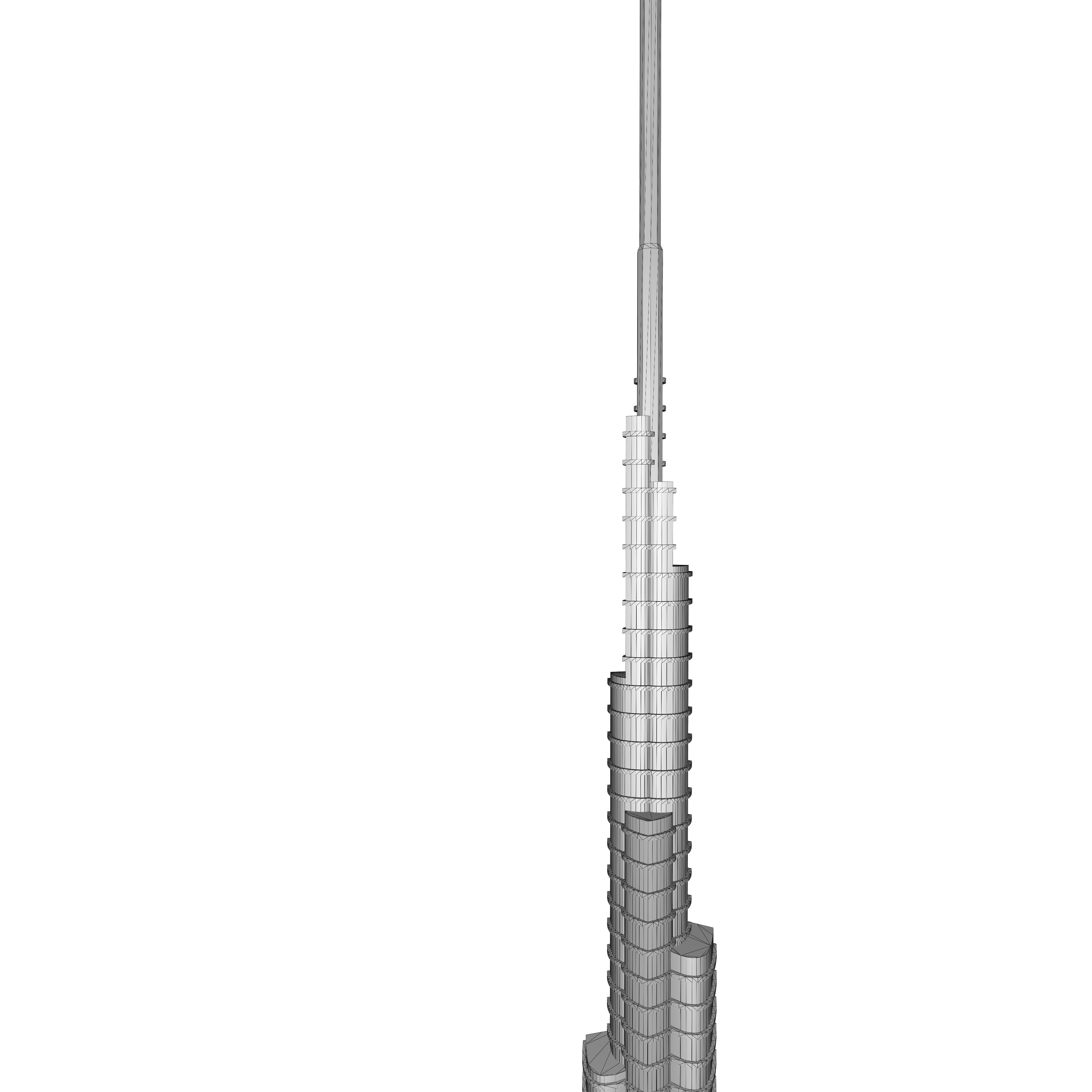 A 3d model of Burj Khalifa 3D model_6