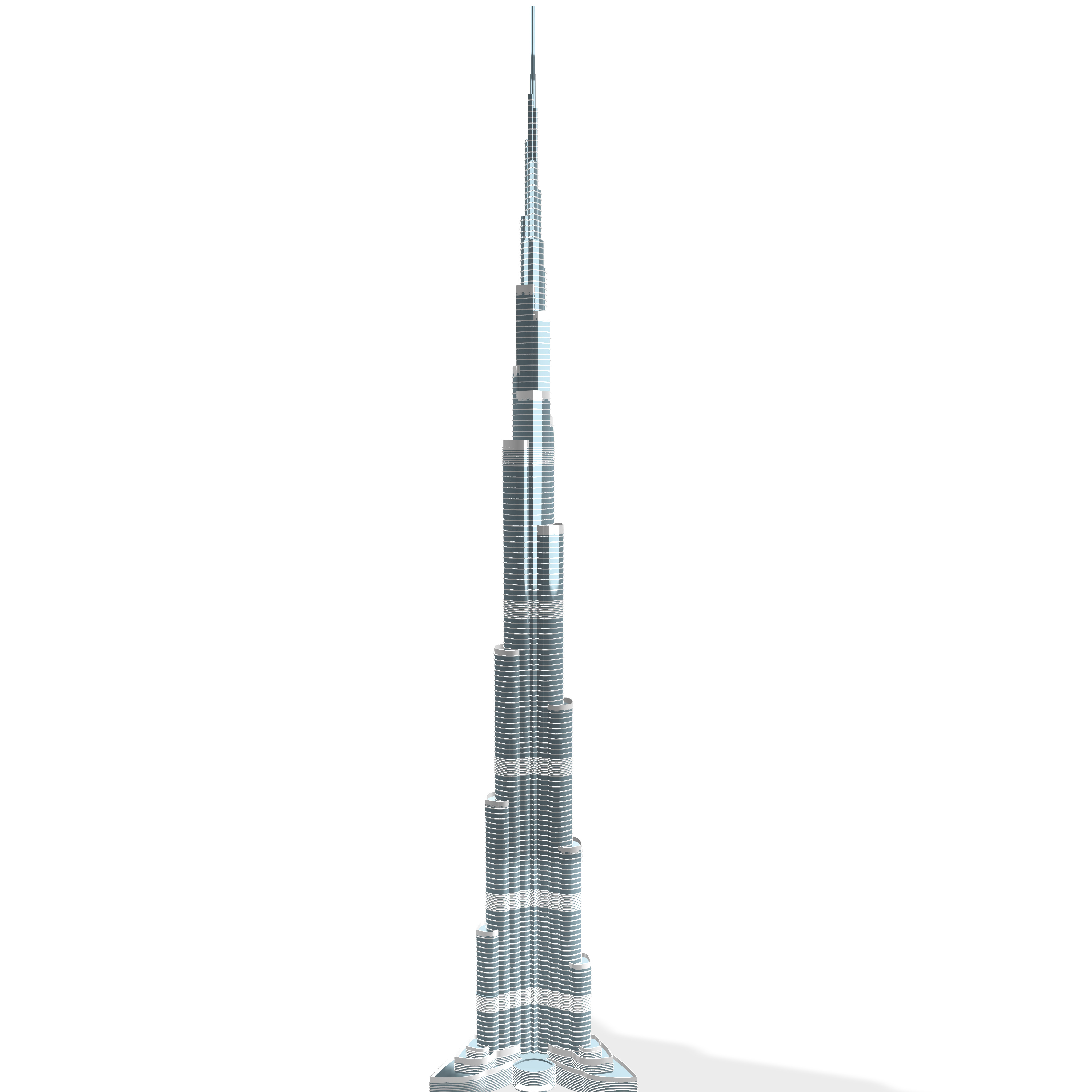 A 3d model of Burj Khalifa 3D model_2