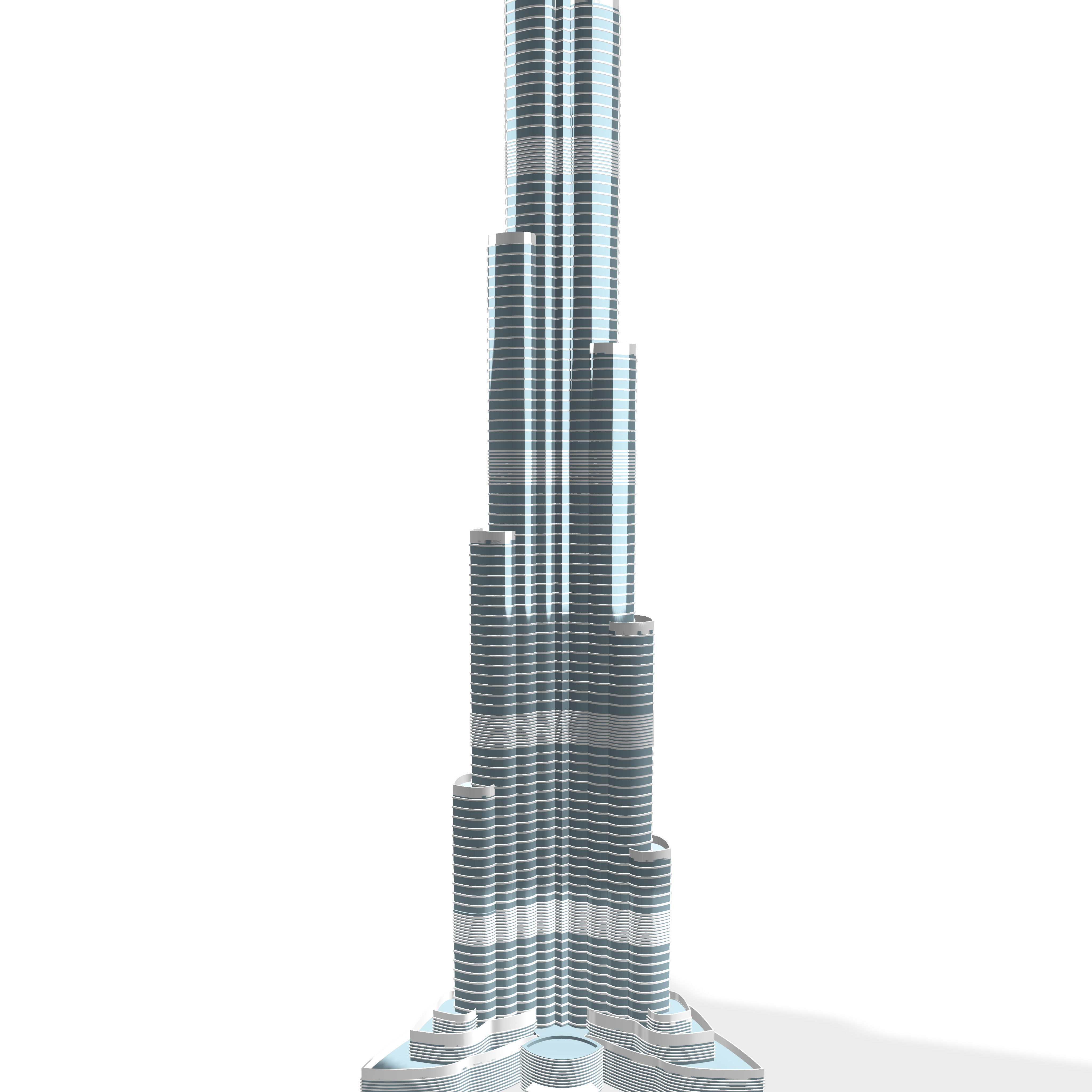 A 3d model of Burj Khalifa 3D model_25