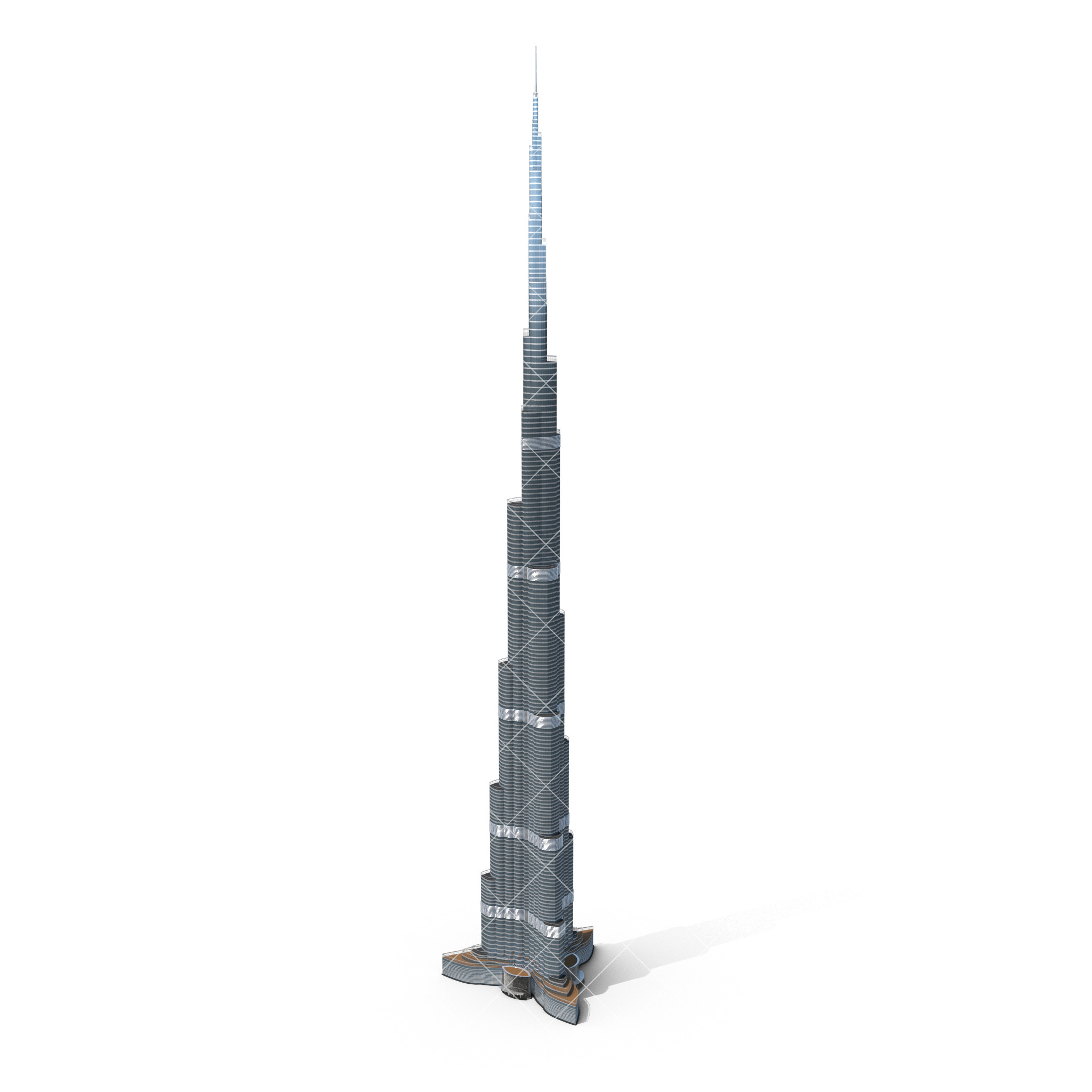 A 3d model of Burj Khalifa 3D model_1