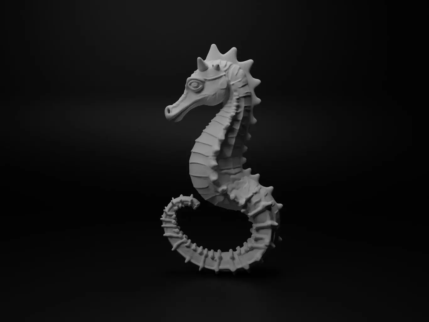 seahorse hybrid figure 3D print model