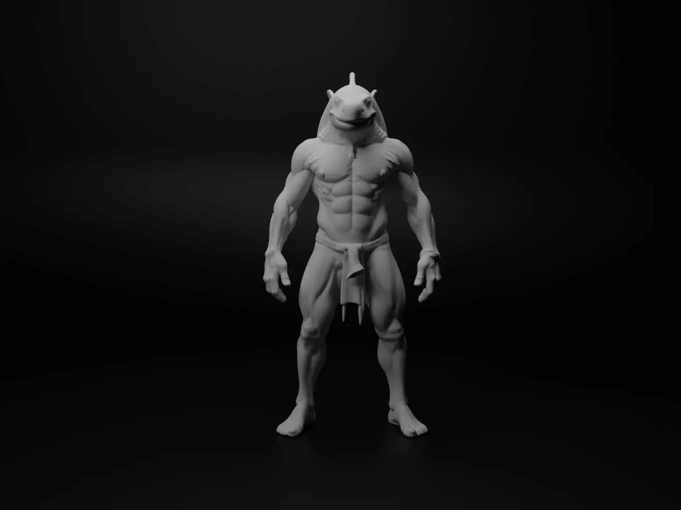 shark hybrid figure 3D print model_0