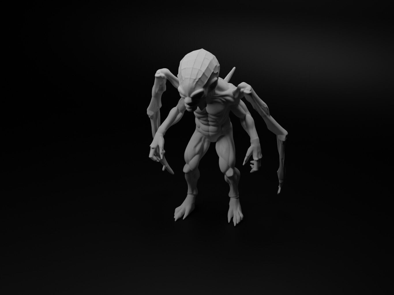 spider hybrid figure 3D print model_1