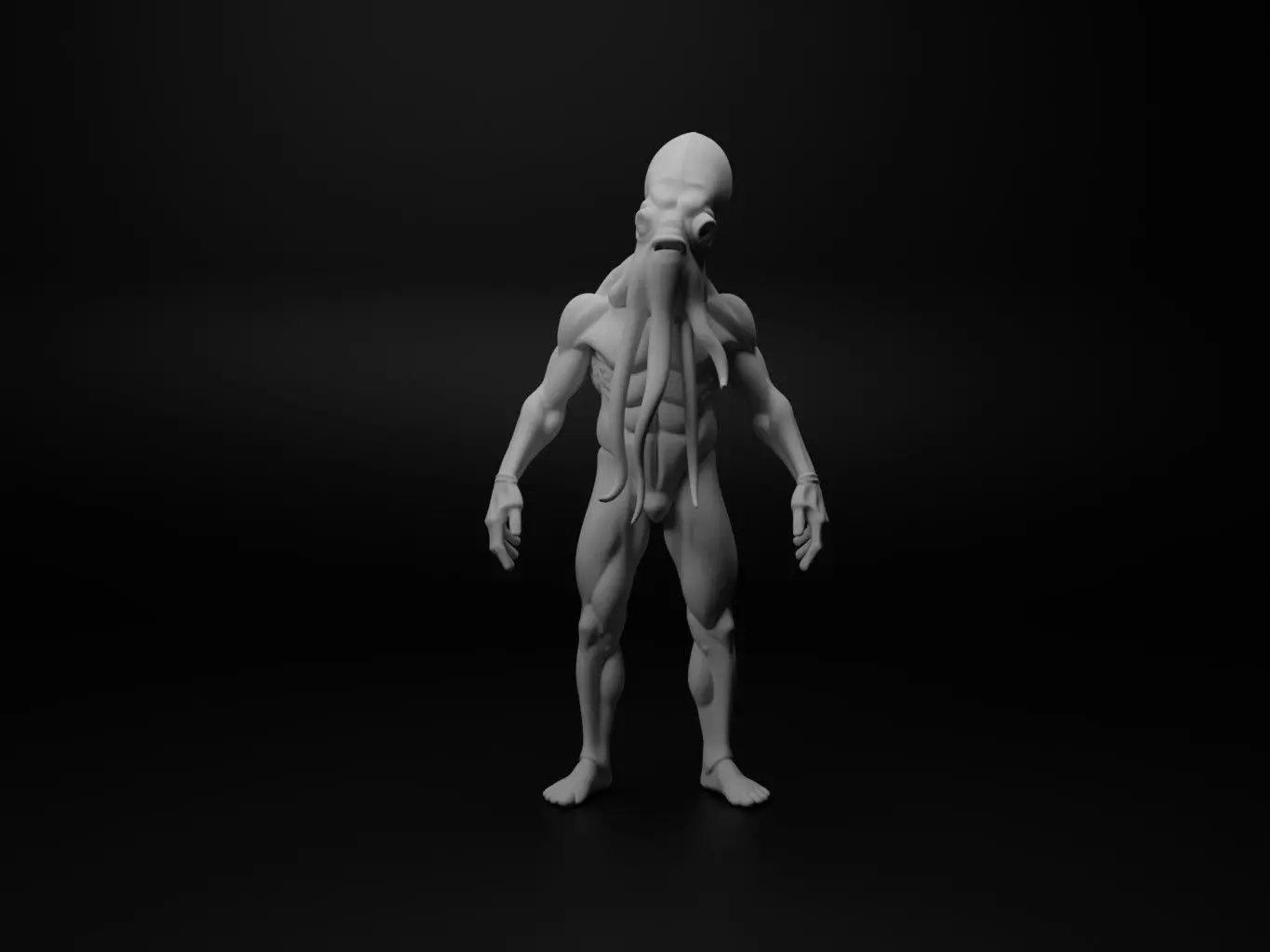squid hybrid figure 3D print model_0