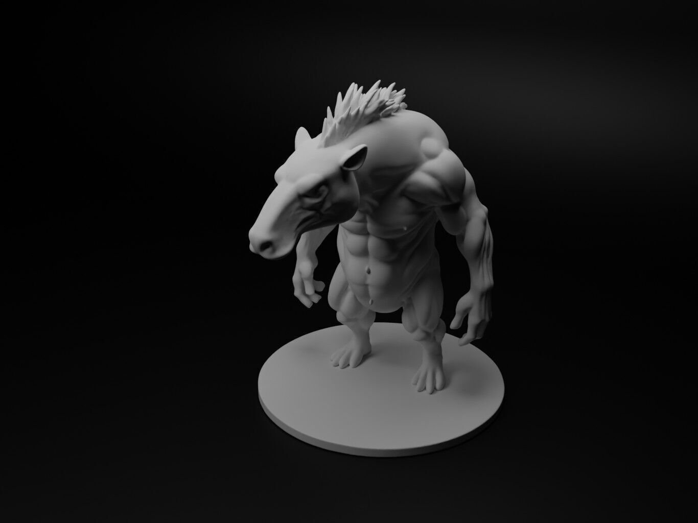 tapir hybrid figure 3D print model_1