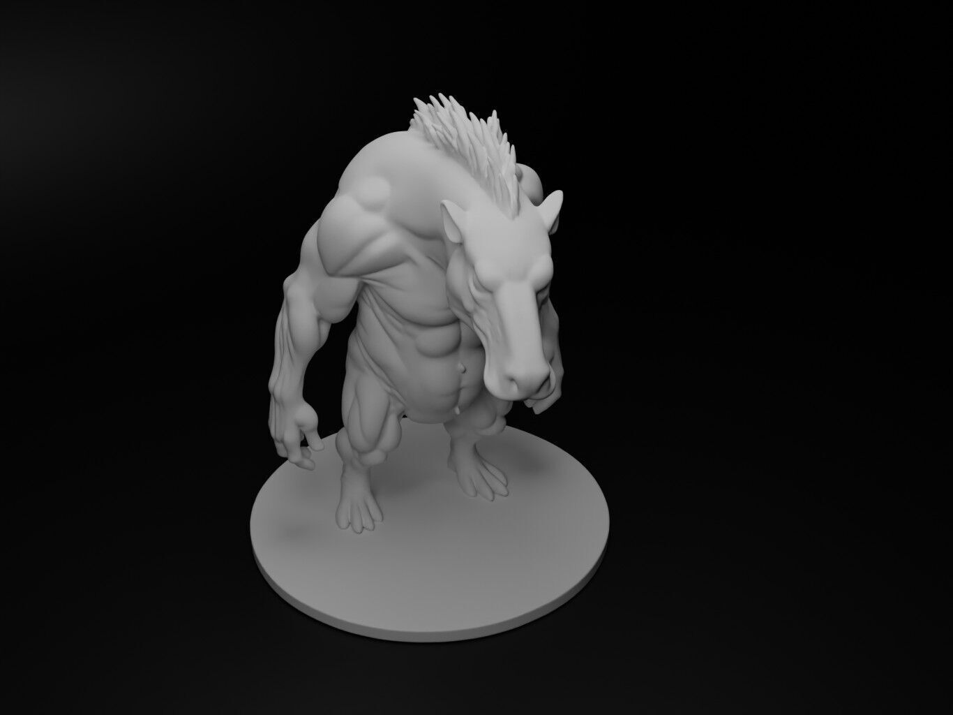 tapir hybrid figure 3D print model_2