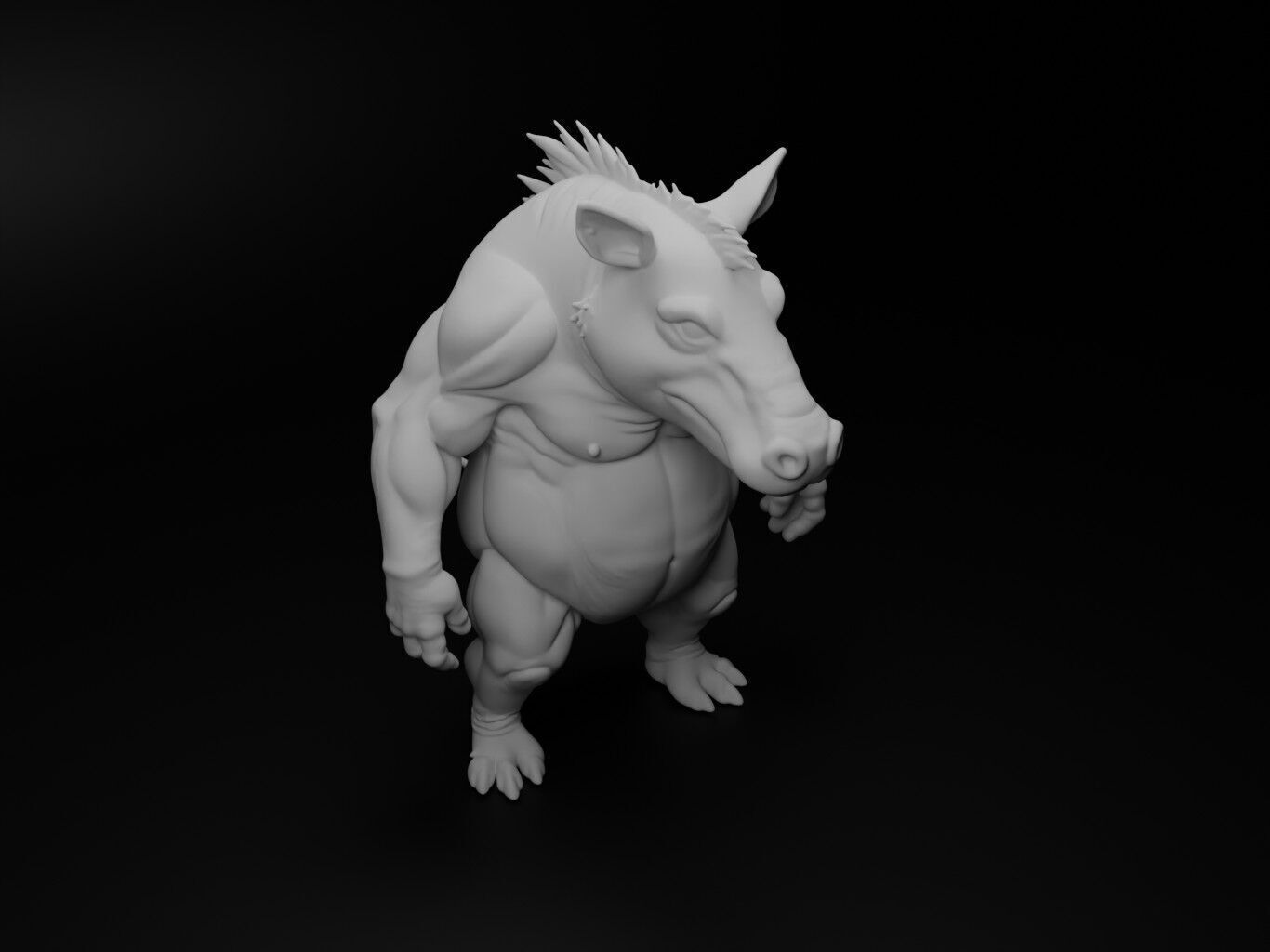 tapir hybrid figure 3D print model_2