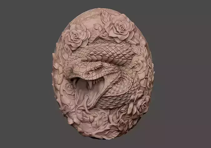 Snake flower design serpent python anaconda mamba poison scales