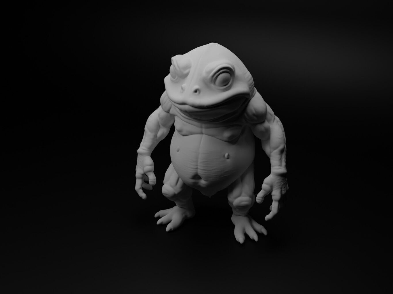 toad hybrid figure 3D print model_1
