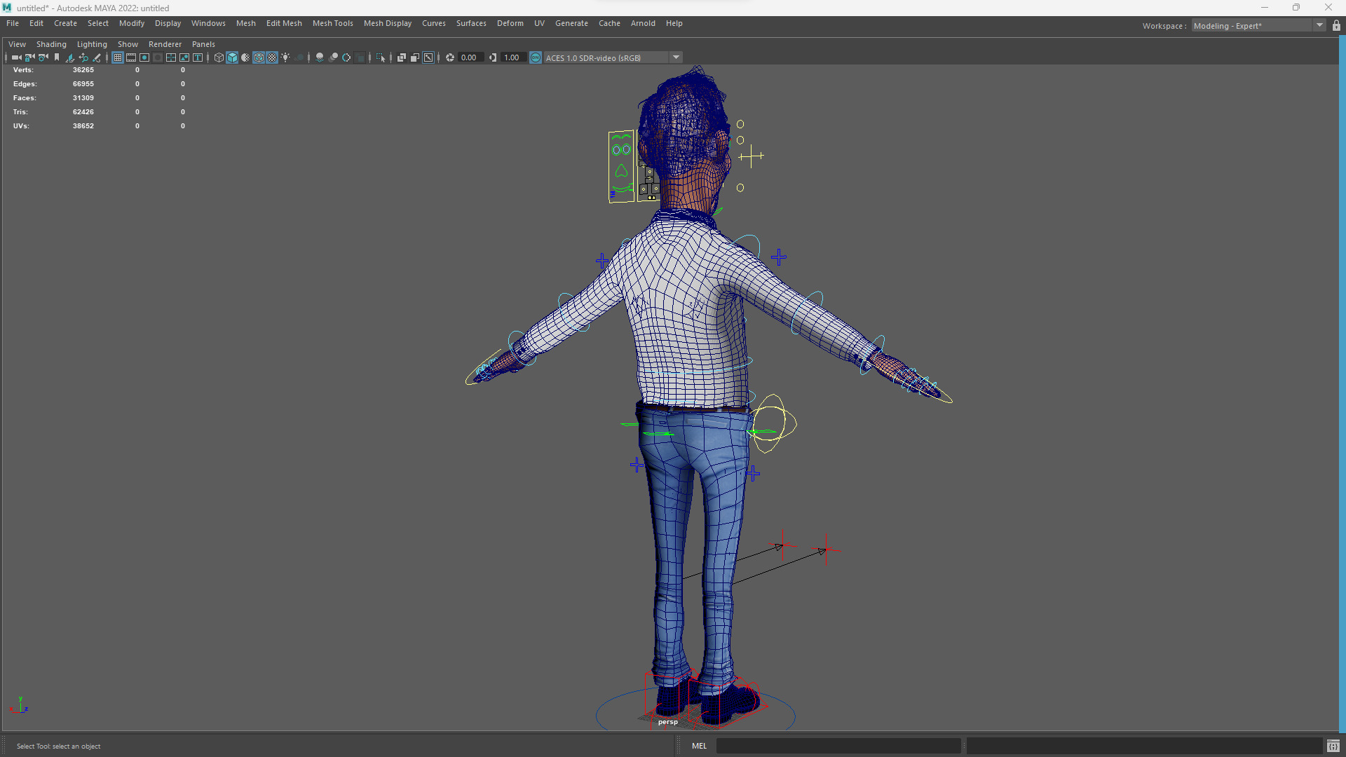 Quirky and Cheerful Rigged Toon 3D Smiling Man Low-poly 3D model_20