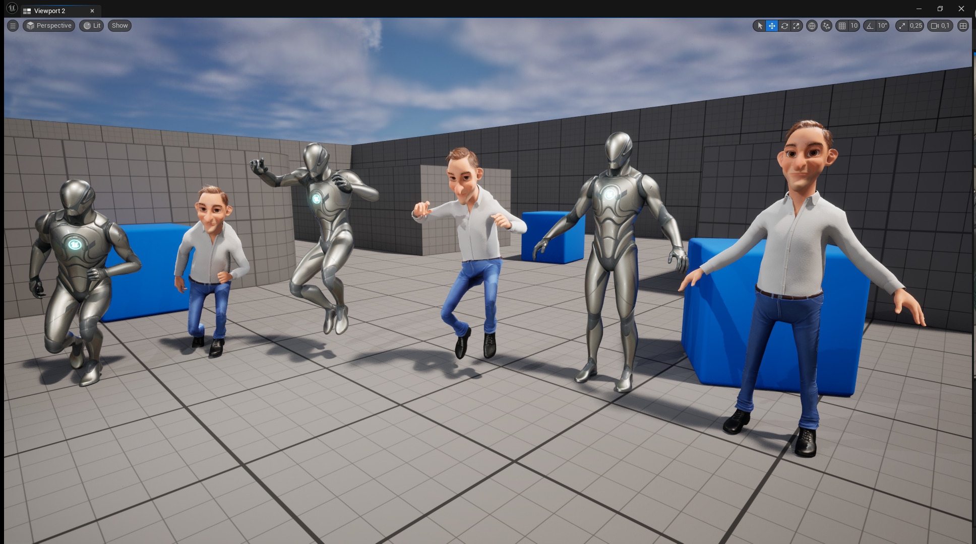 Quirky and Cheerful Rigged Toon 3D Smiling Man Low-poly 3D model_22