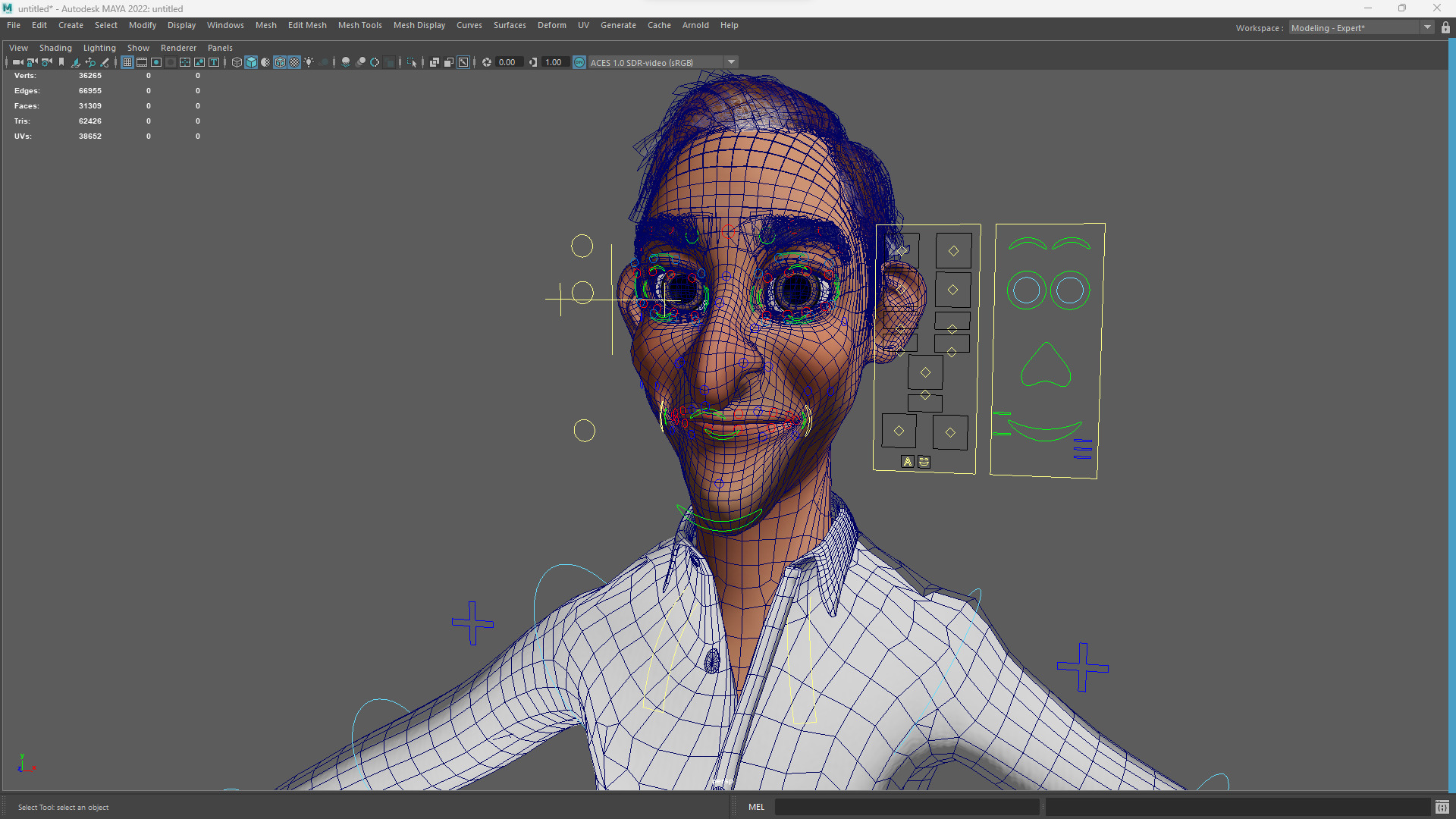 Quirky and Cheerful Rigged Toon 3D Smiling Man Low-poly 3D model_18