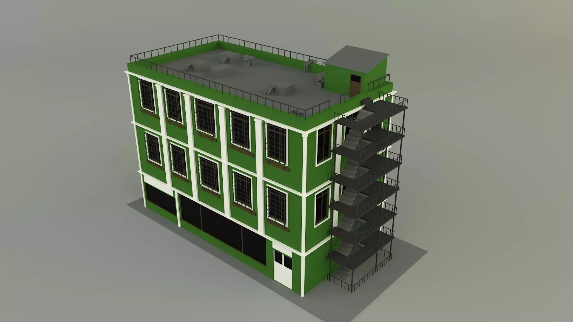 green building 65 3D model