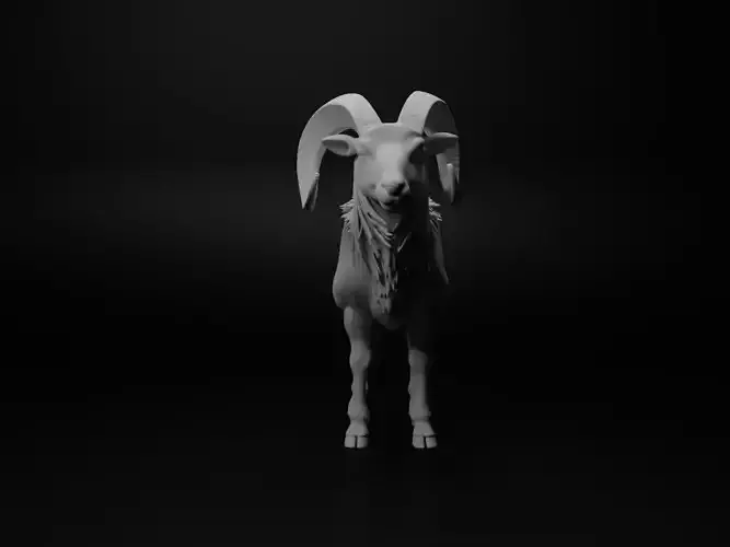 wild sheep hybrid figure 3D print model