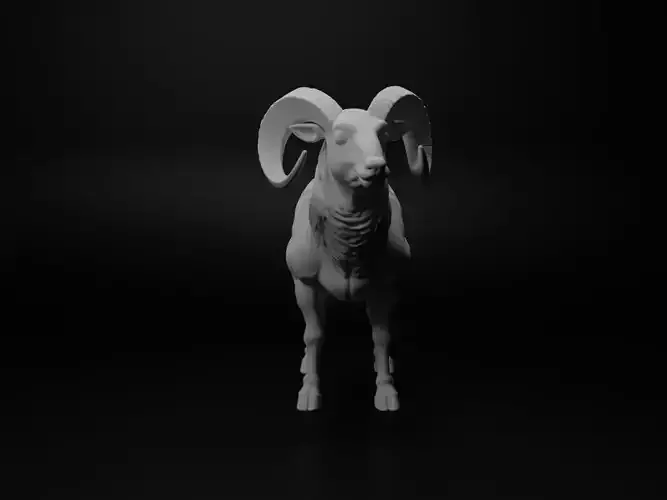 wild sheep hybrid figure 3D print model
