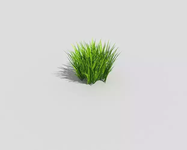low poly grass Low-poly 3D model