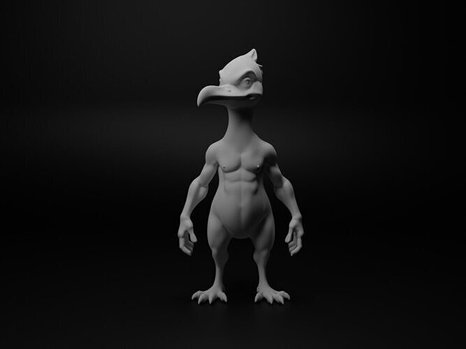 woodpecker hybrid figure 3D print model
