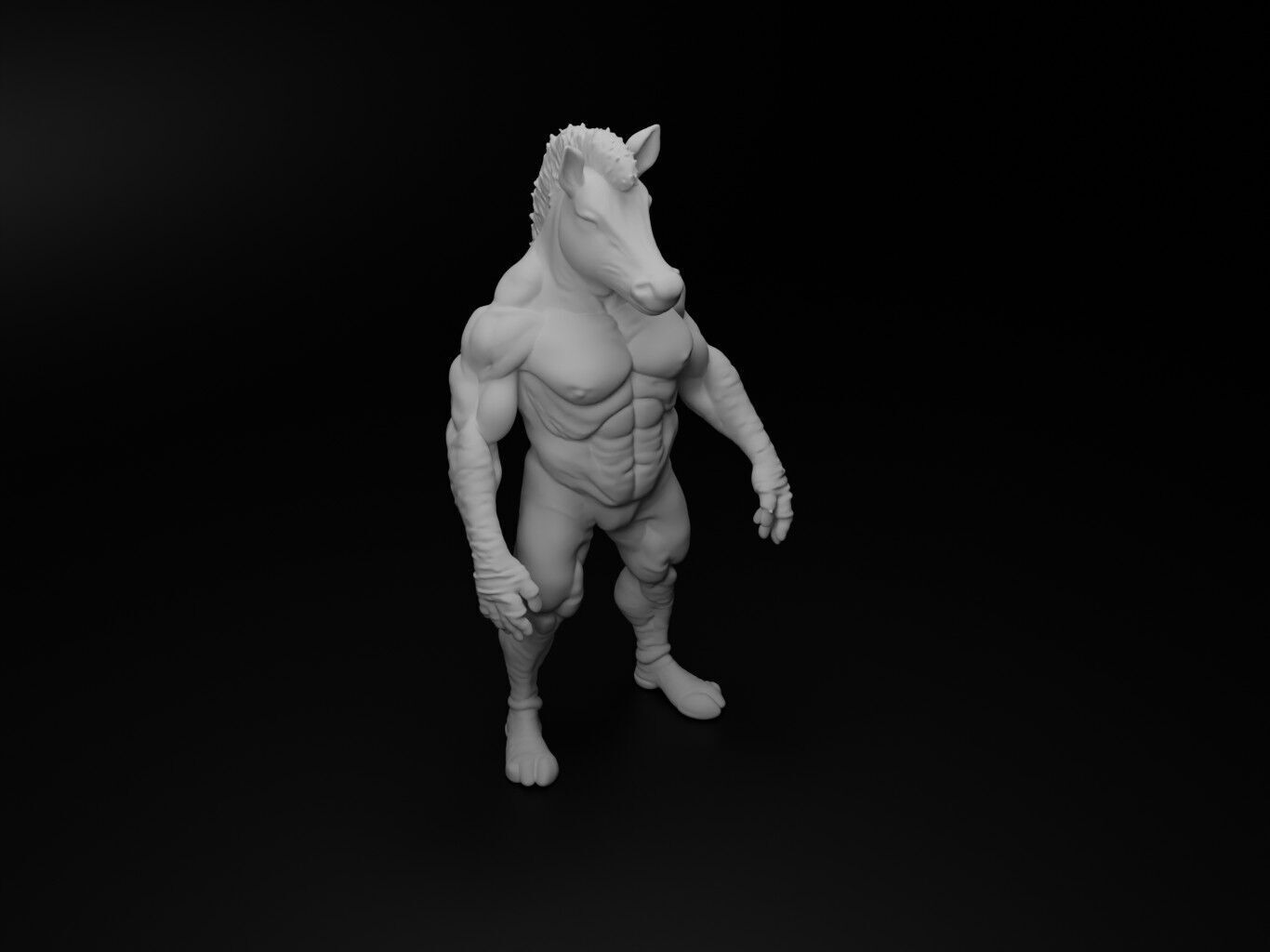 zebra hybrid figure 3D print model_2