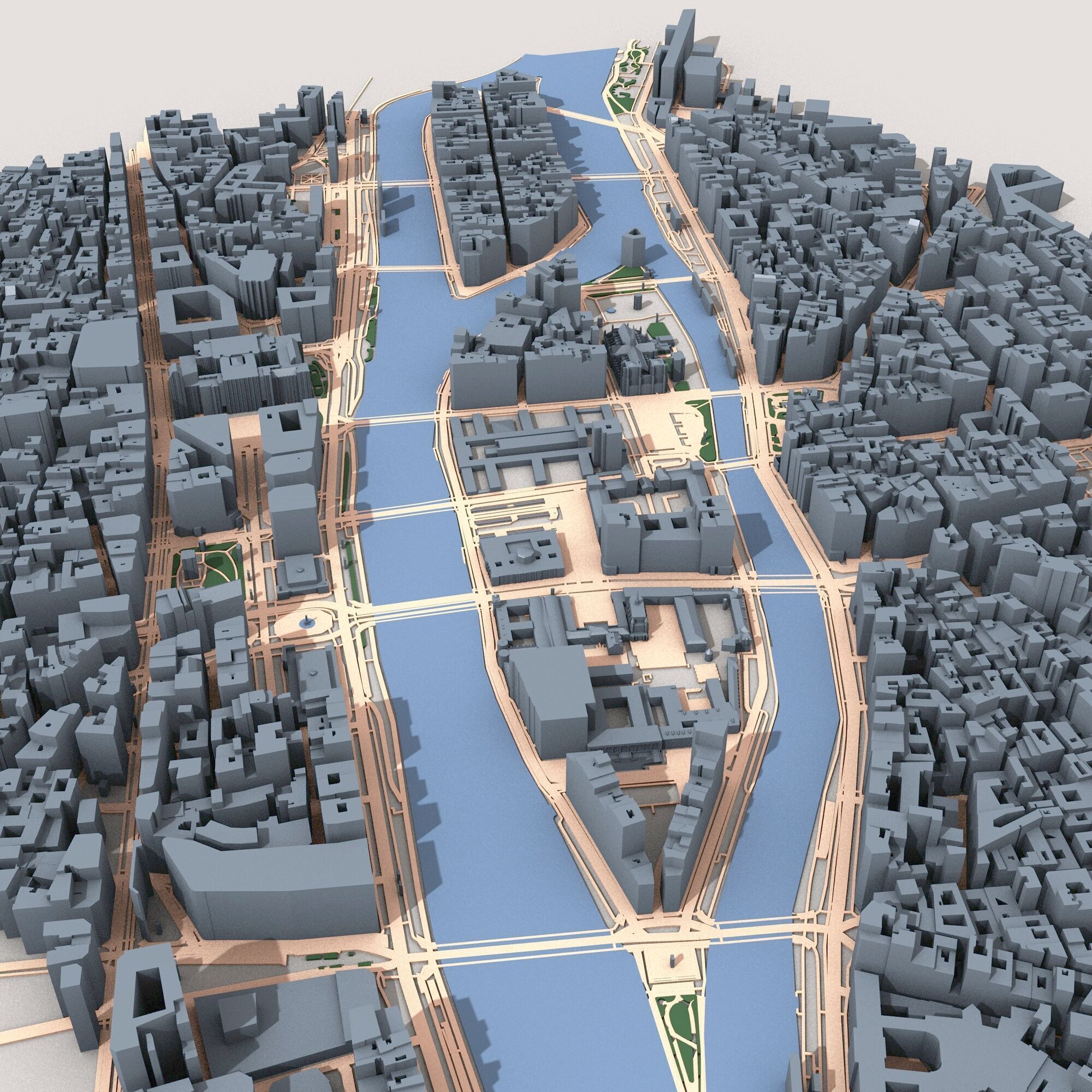 Paris City France 3D model_5