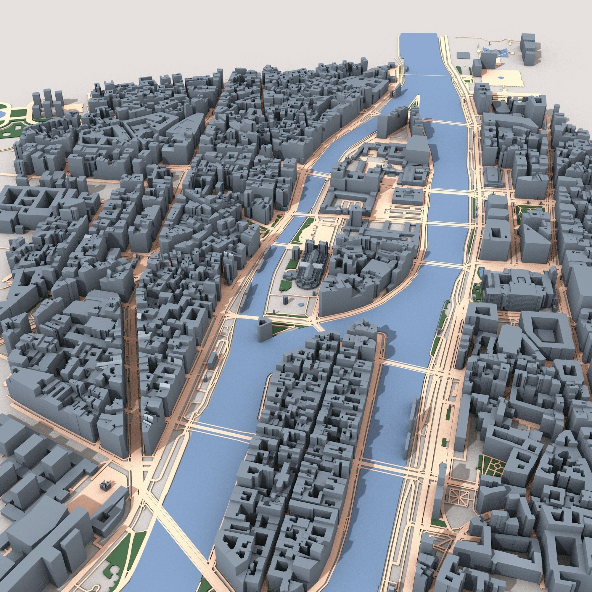 Paris City France 3D model_2